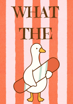 Bügelbild What the Duck Snowboard
